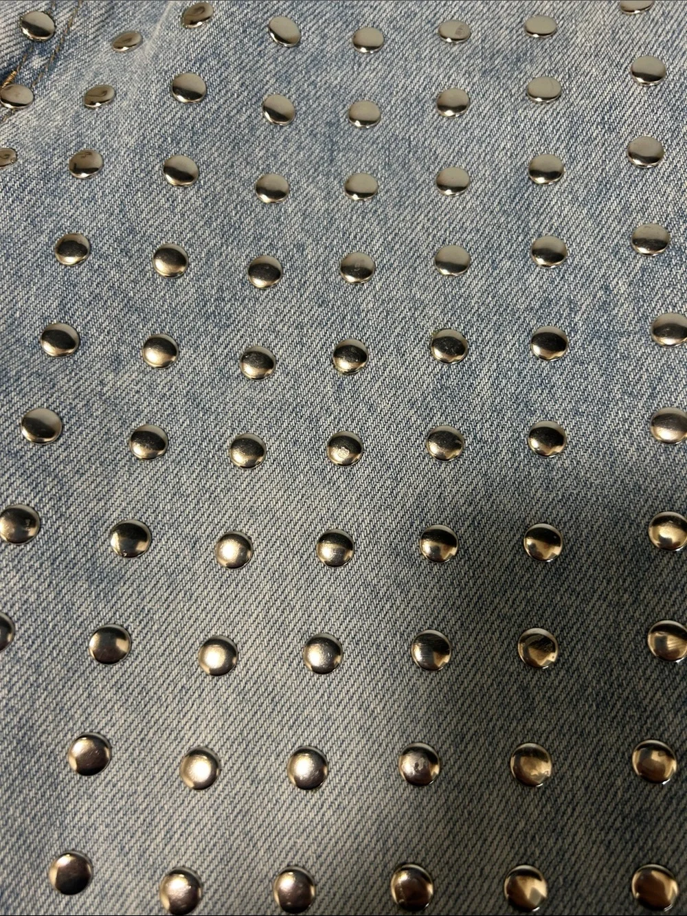 Light Blue Studded Denim Jeans - Picture 12 of 13